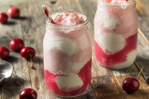 Preview: Homemade Sweet Cherry Kombucha Ice Cream Float