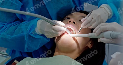 Preview: Woman having dental care