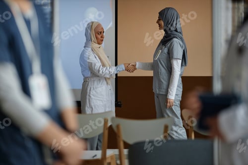 Preview: Female Doctors Shaking Hands