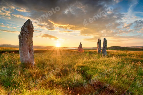 Preview: Standing stones at the Callanish IV stone circle