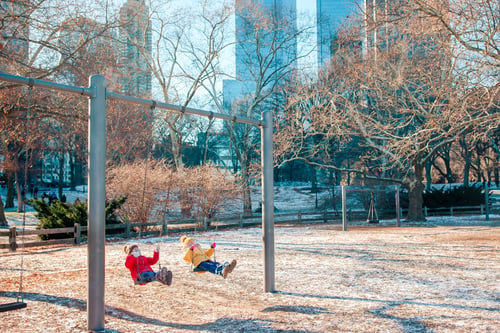 Preview: Adorable little girls having fun in Central Park at New York City