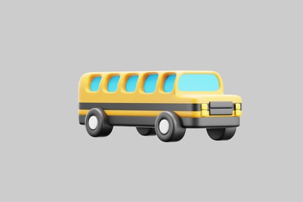 Preview: Yellow school bus with black stripe.