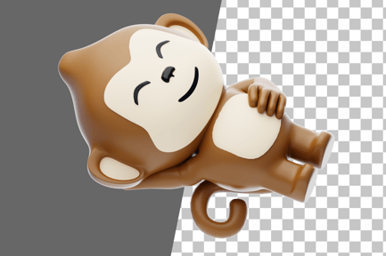 Preview: Sleeping Monkey 3D Illustration