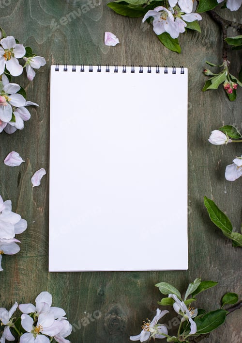 Preview: Blooming apple tree. Spring background
