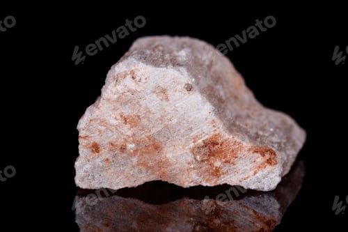 Preview: Macro mineral stone red gypsum on black background