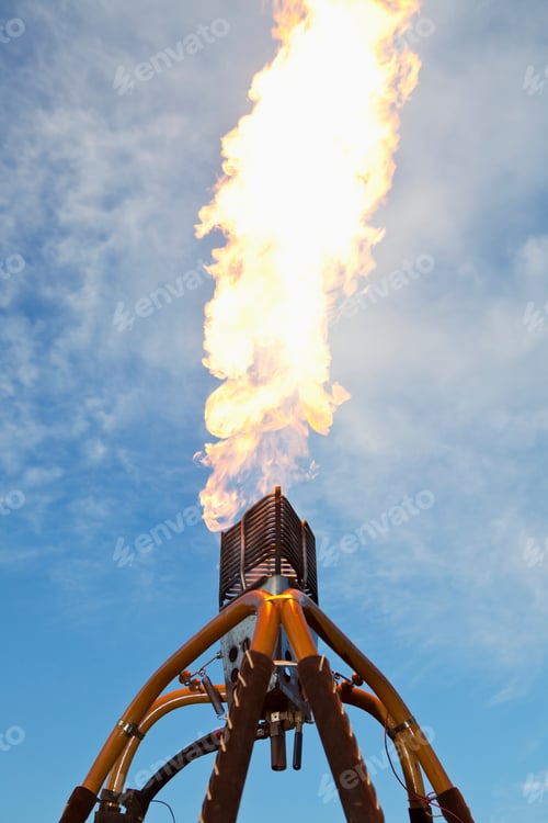 Preview: Burner Firing On A Hot Air Balloon Basket