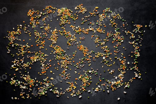 Preview: various colored mixed legumes background
