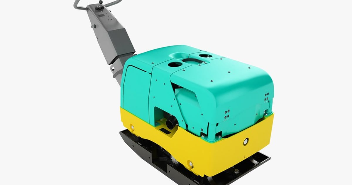 Vibratory Reversible Plate Compactor - Construction Equipment 3D, Incl ...