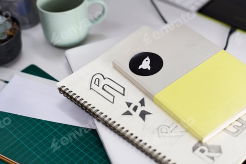 Preview: Notebook With Brand Logo Creative Design Ideas