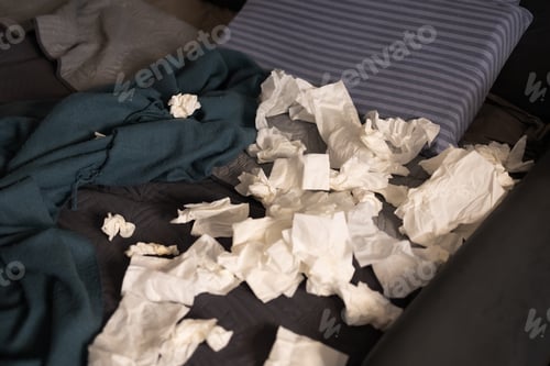 Preview: Used napkins on bed
