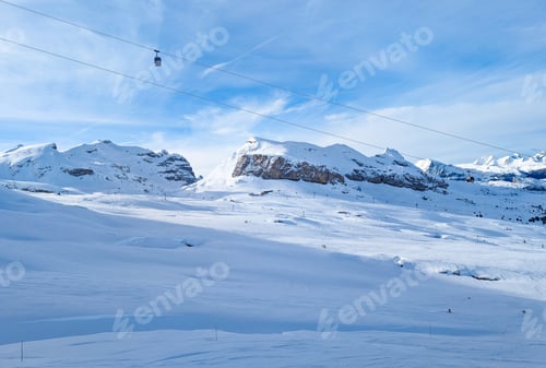 Preview: Winter French Alps, ski resort Flaine, Grand Massif near Mont Blanc, France