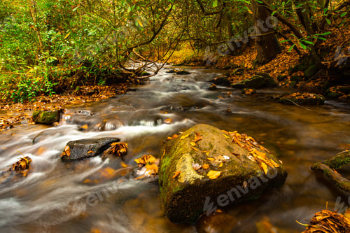 Preview: A River Flows Near Mingus Mill In Smoky Mountains National Park North Carolina