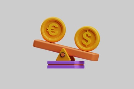 Preview: Euro and dollar coin balance