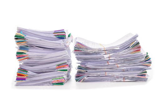 Preview: Stack of Documents isolated on white background