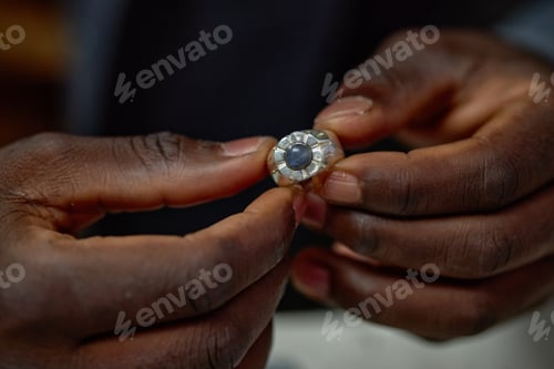 Preview: Holding an Intricate Gemstone Ring by Two Hands