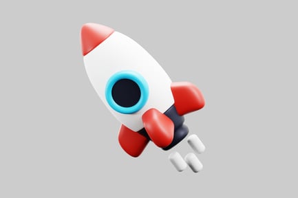 Preview: Cartoon rocket launching