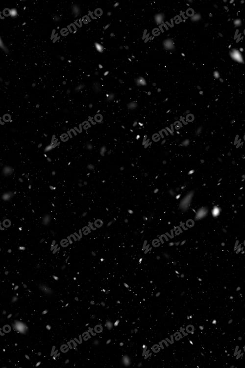 Preview: Snow or snowflake storm falling. White dots falling powder glitter confetti.