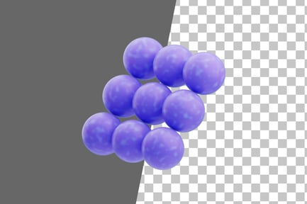 Preview: Plastic Resin Abstract Purple Spiral Cube 3D Icon