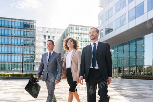 Preview: Business people meeting in a business park