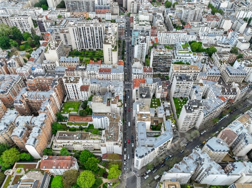 Preview: Aerial view of Paris rooftops
