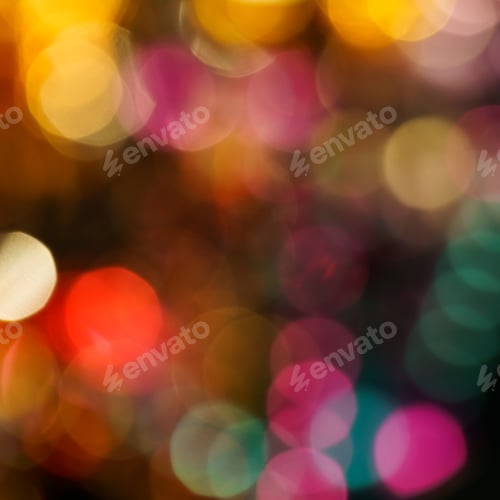 Preview: Abstract background with colorful bokeh defocused lights and creative illustration design