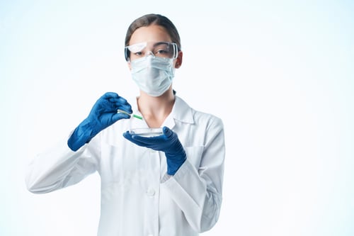 Preview: female doctor laboratory science chemical solution biology