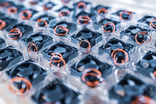 Preview: Close-up small plastic computer coolers