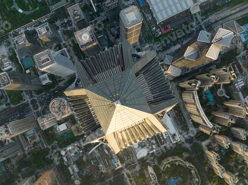 Preview: Aerial view of landscape in shenzhen city, China