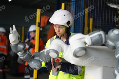 Preview: Business industry innovation technology, people with tech Innovation technological progress concept.