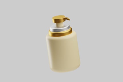 Preview: Lotion bottle with gold accents