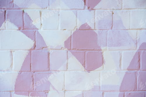 Preview: light brick wall with white and pink paint, abstract background