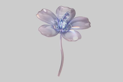 Preview: Abstract Transparent Glass Flower 3D