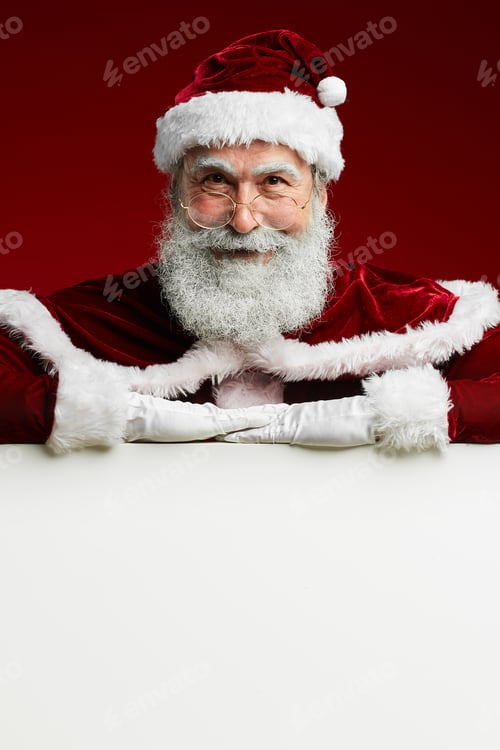 Preview: Santa Claus with White Sign
