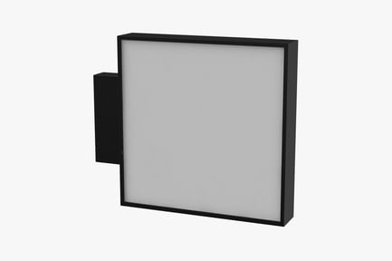 Preview: Square Shop Signage with Black Frame