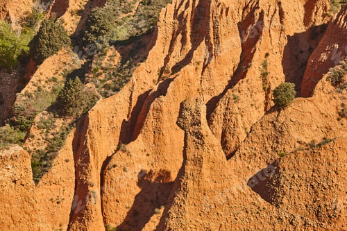 Preview: Badlands valley. Eroded landscape. Las Carcavas, Spain