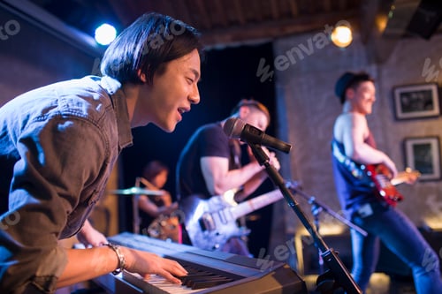 Preview: Musical band performing on stage