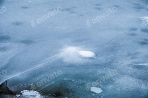 Preview: Ice crack natural phenomenon on arctic seashore