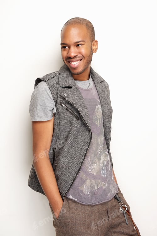 Preview: Handsome young black man smiling