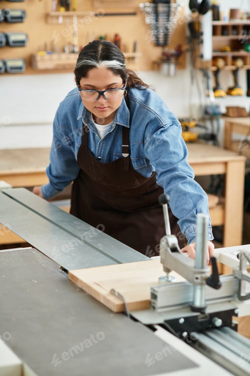 Preview: Crafting creativity with wood in a vibrant workshop space filled with inspiration and passion