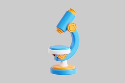 Preview: Cartoon microscope colorful science tool