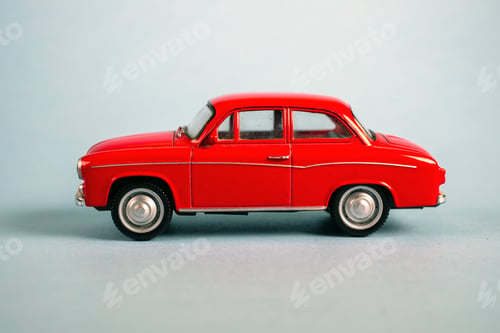 Preview: Miniature toy retro car.