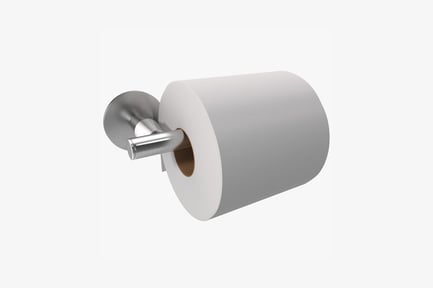 Preview: Wall-mounted cylindrical stainless steel paper towel holder