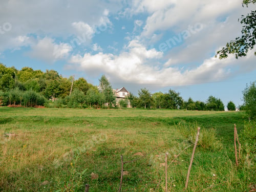 Preview: Old authentic wood house Carpathian mountains Local countryside travel hike forest trail Cottagecore