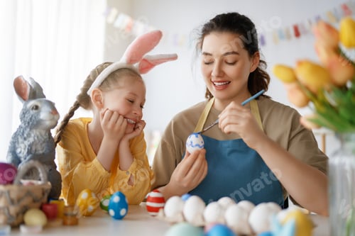 Preview: family preparing for Easter