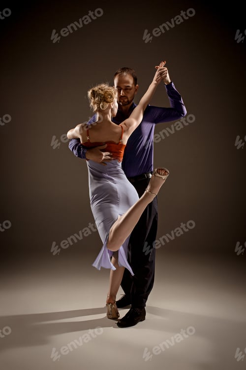 Preview: The man and the woman dancing argentinian tango