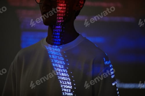 Preview: Computer hacker doing his work