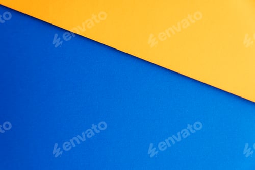 Preview: Cyan square on a red sheet, bold geometric paper background.