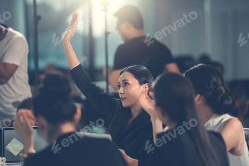 Preview: Business Meeting of Diversity People Discussing with Colleague, Corporate Business Professional Team
