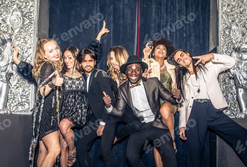 Preview: Friends having party in a nightclub