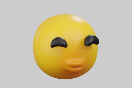 Preview: Pucker emoji face character